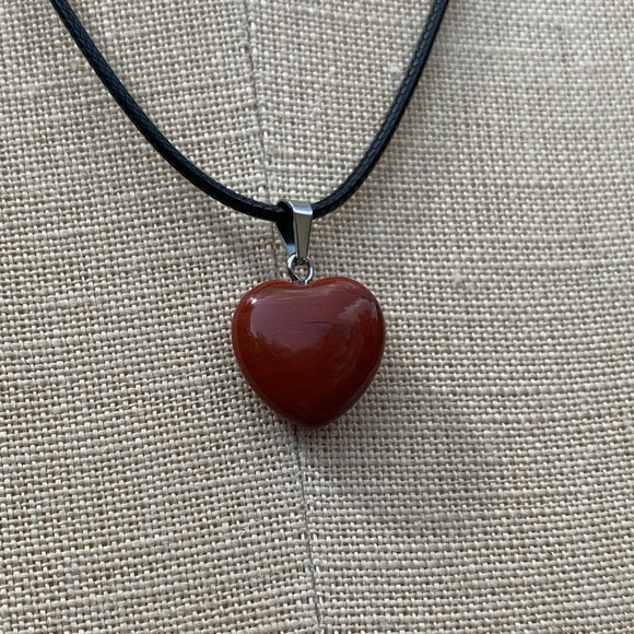 Handmade Heart Genuine Stone Amulet Necklace - Picture 8 of 13